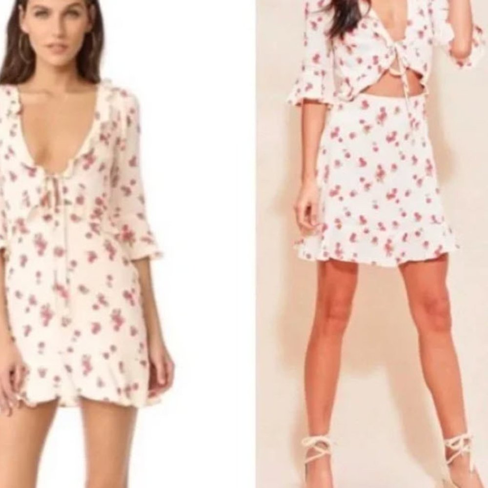 For Love and Lemons Cherry Sundress Ruffle Mini